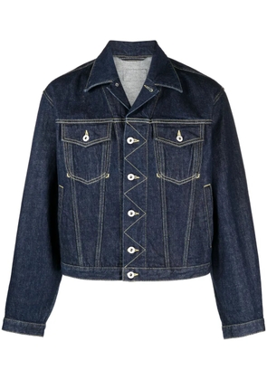 Kenzo contrast-stitch denim jacket - Blue