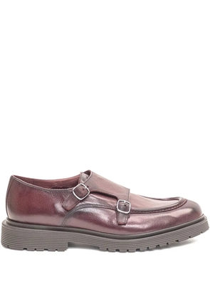 sturlini firenze double-buckle leather shoes - Red