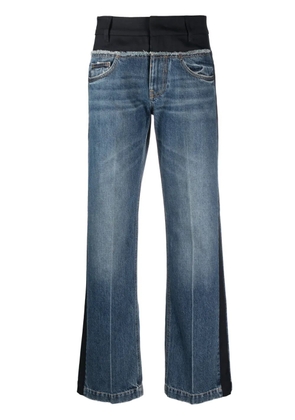 Stella McCartney two-tone straight-leg jeans - Blue