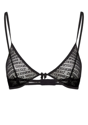 DSQUARED2 all-over logo bra - Black