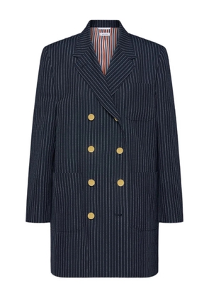 Thom Browne pinstripe double-breasted jacket - Blue