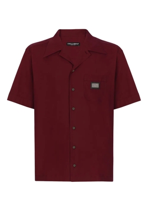 Dolce & Gabbana logo-plaque shirt - Red