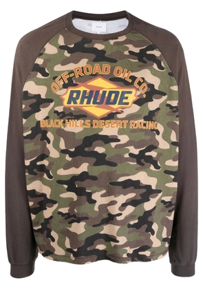 RHUDE camouflage-print cotton T-shirt - Black