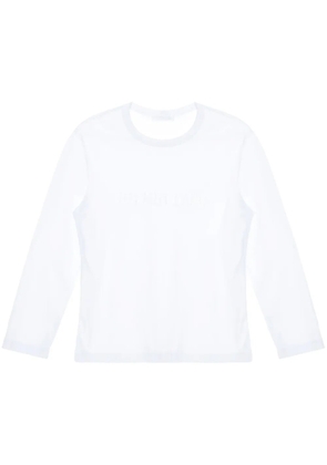 Helmut Lang logo-embroidered T-shirt - White