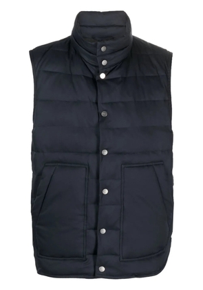 Kiton mock-neck padded gilet - Blue