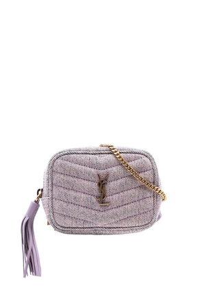 Saint Laurent Pre-Owned 2021 Baby Matelasse Denim Monogram Lou Camera Bag crossbody bag - Purple