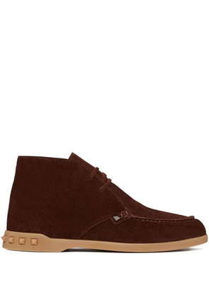 Valentino Garavani Leisure Flows suede desert boots - Red