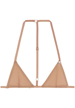 Courrèges 2nd-Skin triangle bra - Neutrals