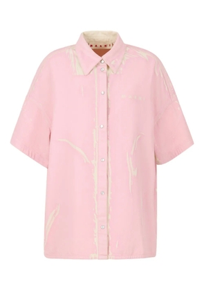 Marni short-sleeves denim shirt - Pink