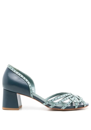 Sarah Chofakian Cordelia 40mm crossover-strap sandals - Blue