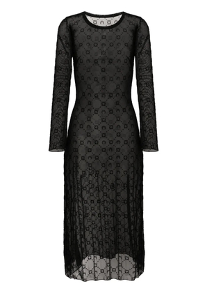 Marine Serre Moonogram mesh dress - Black