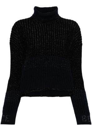 Iceberg glitter-detail ribbed-knit jumper - Blue