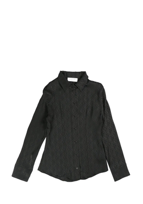 Marine Serre Moon Diamant jacquard shirt - Black
