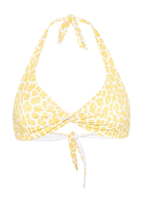 Fisico leopard-print bikini top - Yellow