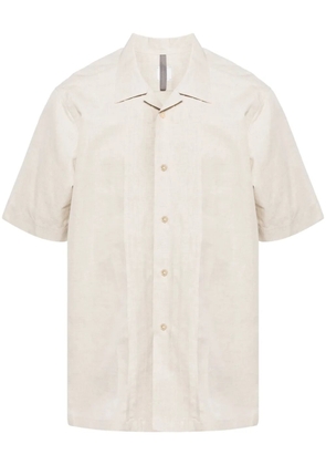 Eleventy bowling-collar short-sleeve shirt - Neutrals