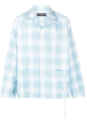 Mastermind World checked long-sleeve shirt - Blue