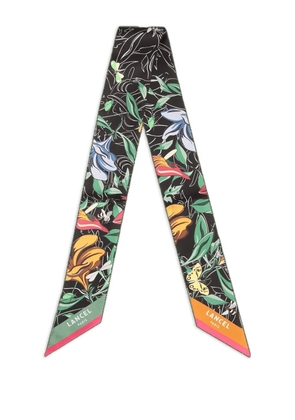 Lancel floral-motif silk headband - Black