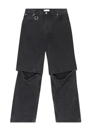 Études Studio layered knee-detailing loose-fit jeans - Black