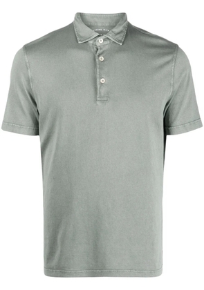 Fedeli short-sleeved cotton polo shirt - Green