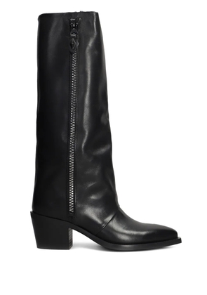 Metisse 60mm leather boots - Black