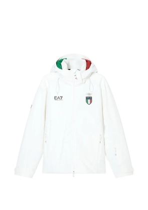 Ea7 Emporio Armani hooded zip jacket - White