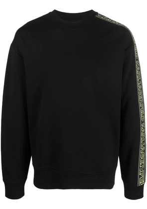 Karl Lagerfeld logo-tape crew neck sweatshirt - Black