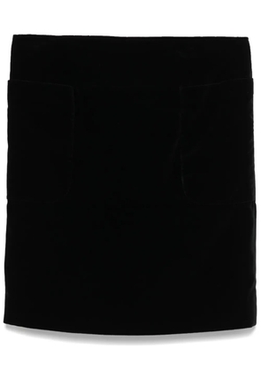 CHANEL Pre-Owned 1980s velvet mini skirt - Black