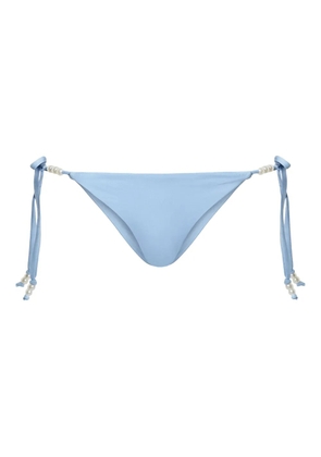 TWINSET bead-embellished tie-side bikini bottom - Blue