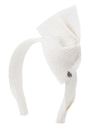 Maison Michel Beth interwoven design headband - White