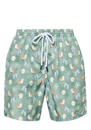 Barba graphic-print swim shorts - Green