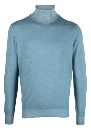 Dell'oglio roll-neck rib-trimmed jumper - Blue