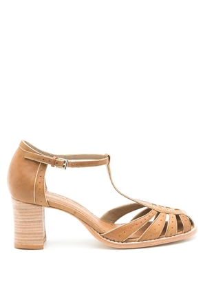 Sarah Chofakian leather Thiri sandals - Brown