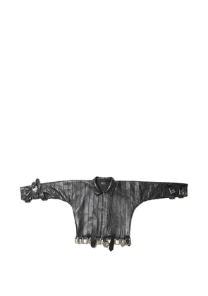 Enfants Riches Déprimés buckles leather jacket - Black