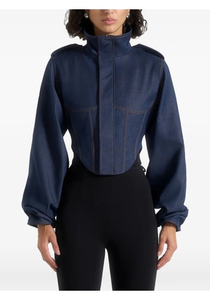 Manière De Voir Solange corset denim jacket - Blue