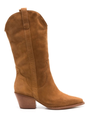 Sarah Chofakian Estee 50mm suede boots - Brown