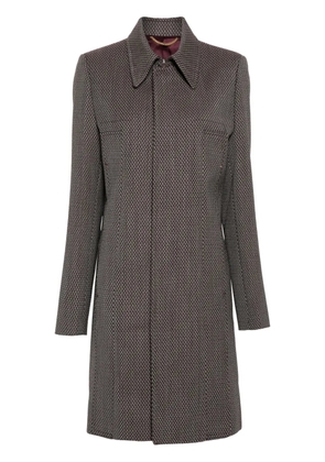 Victoria Beckham jacquard single-breasted coat - Brown