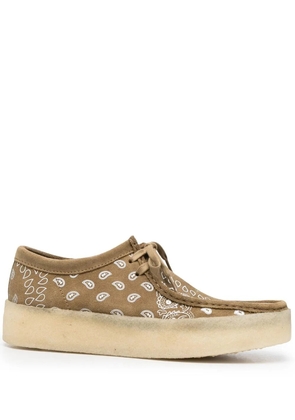 Clarks Originals bandana-print suede derby shoes - Green