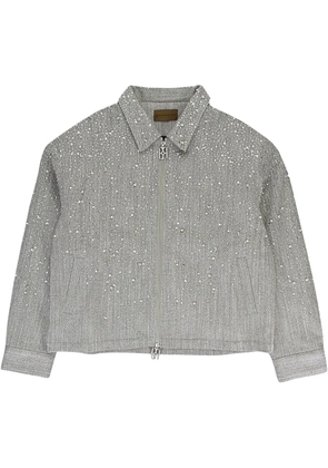 BIRTH OF ROYAL CHILD rhinestone-embellished 'Light Grey' jacket