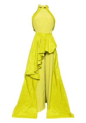 Saiid Kobeisy detachable overskirt sleeveless jumpsuit - Green