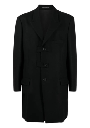 Yohji Yamamoto single-breasted wool coat - Black