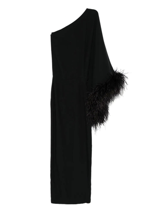 Taller Marmo Feathered Eternity maxi dress - Black