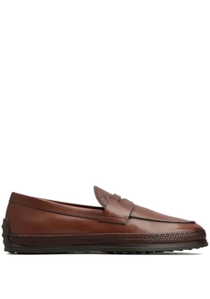Tod's Gomma leather mocassin loafers - Brown