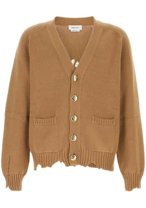 Alexander McQueen Distressed Skull cardigan - Neutrals