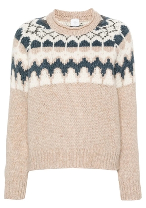 Eleventy intarsia-pattern knitted jumper - Neutrals