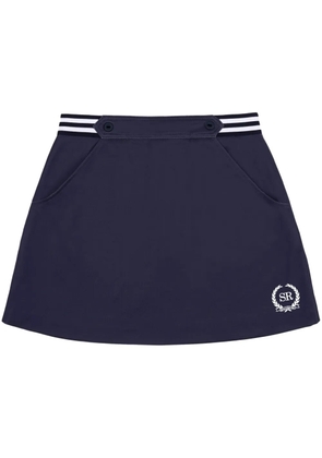 Sporty & Rich Kelly logo-embroidered skirt - Blue