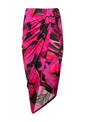 Louisa Ballou floral-pattern asymmnetric skirt - Pink