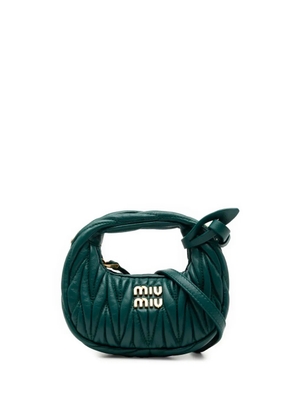 Miu Miu Pre-Owned 2010-2026 Micro Nappa Matelasse Wander Bag satchel - Green