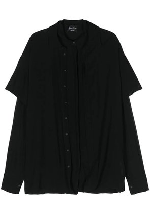 Andrea Ya'aqov layered chiffon shirt - Black