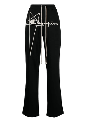Rick Owens X Champion logo-embroidered track trousers - Black