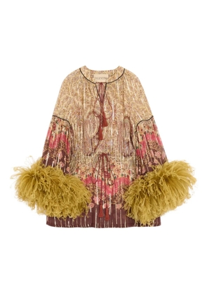 Valentino Garavani feather paisley-motif blouse - Neutrals